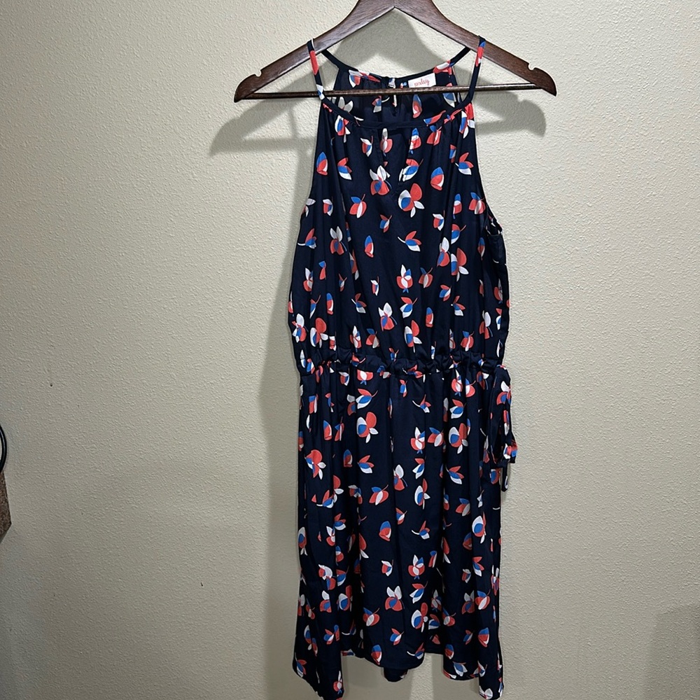 Pixley Tammi Keyhole Dress Navy Floral Size Medium